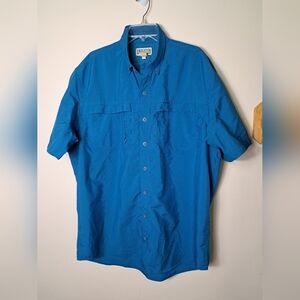 Duluth Trading Co Coolplus Action S/S Shirt Mens XL Tall Blue Fishing Vented